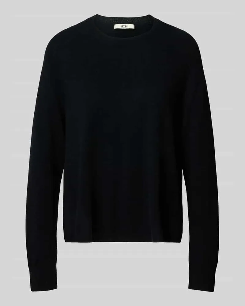 0039 Italy Strickpullover aus Kaschmir-Mix mit Raglanärmeln Modell 'NIKITA Black