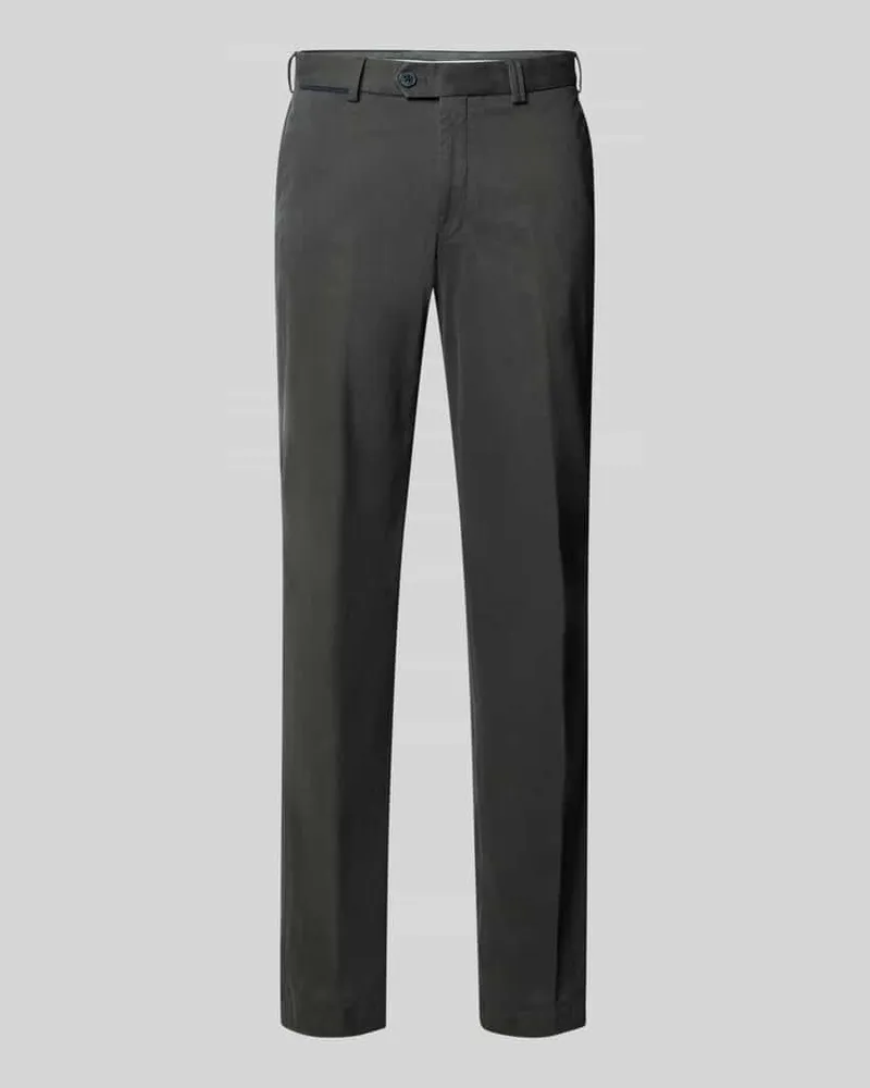 Hiltl Regular Fit Stoffhose mit Bügelfalten Modell 'Peaker Dunkelgrau