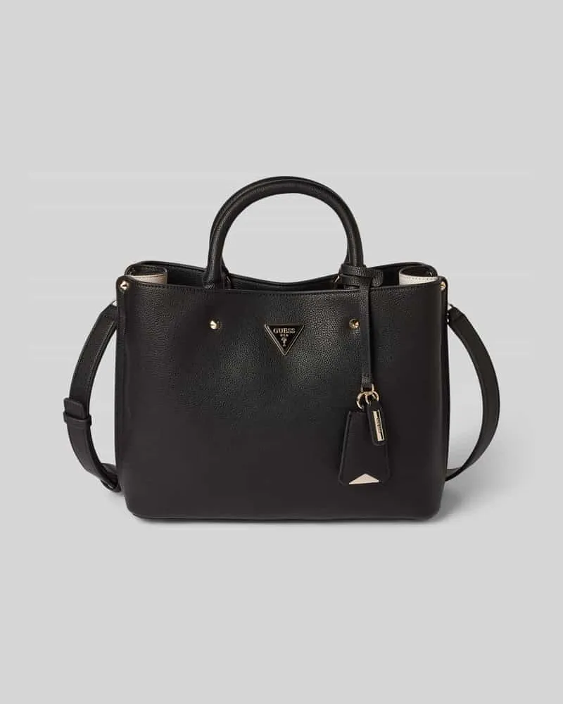 Guess Handtasche mit Label-Applikation Modell 'MERIDIAN II GIRLFRIEND Black