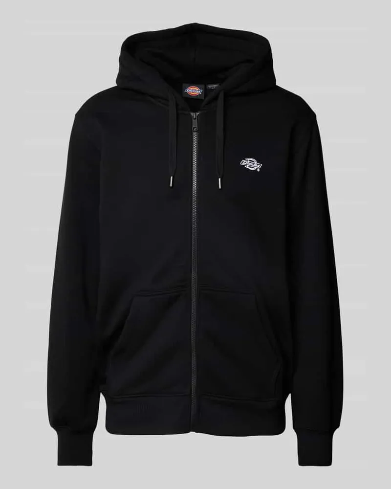 Dickies Sweatjacke mit Label-Stitching Modell 'SUMMERDALE Black