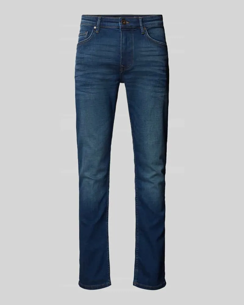 Marc O'Polo Shaped-Fit Jeans im Used-Look Modell 'SJÖBO Dunkelblau