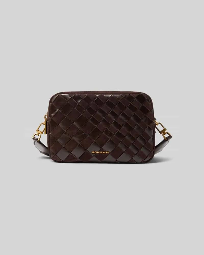 Michael Kors Handtasche in Flecht-Optik Modell 'BRYANT Dunkelbraun