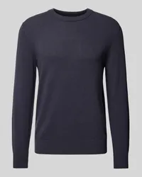 Marc O'Polo Regular Fit Strickpullover aus softem Bauwolle-Schurwolle-Mix Marine