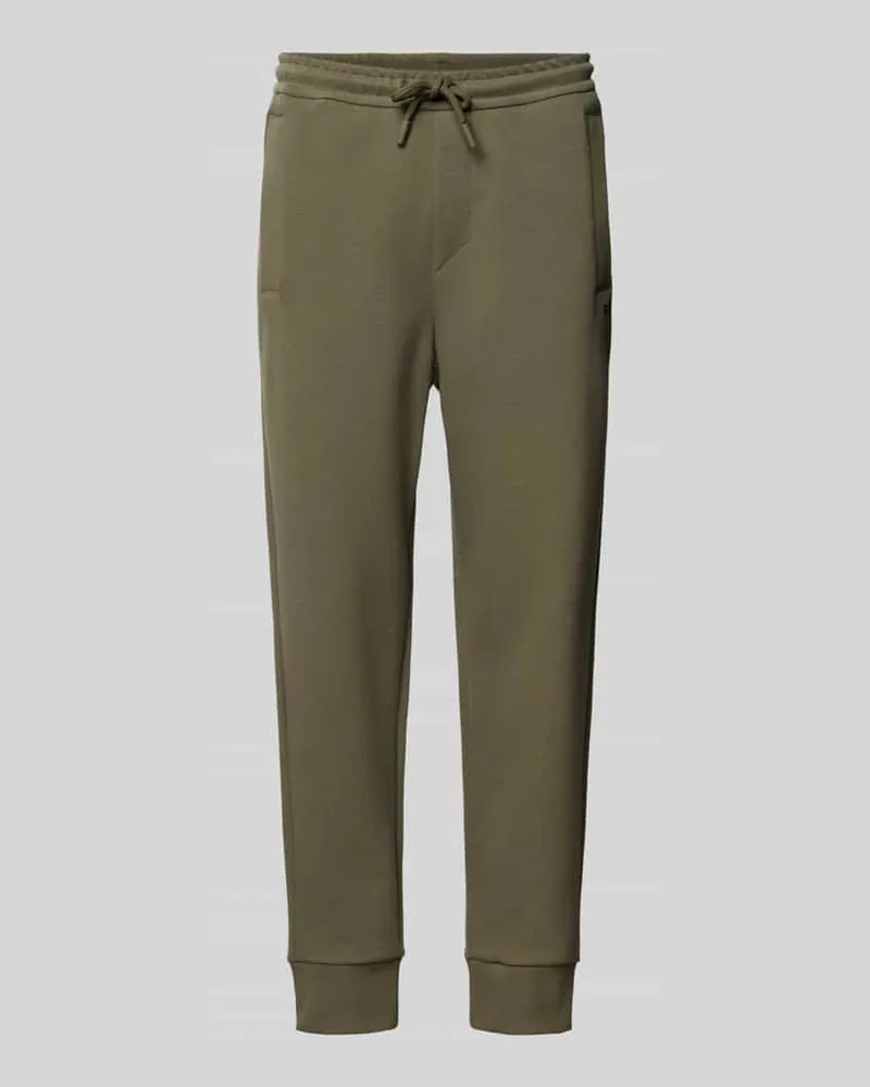 HUGO BOSS Regular Fit Sweathose aus Baumwoll-Mix Modell 'JT_Union Hadiko Dunkelgruen
