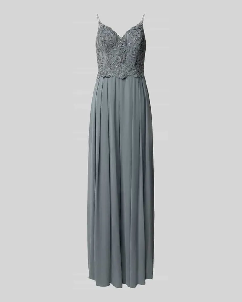 Laona Jumpsuit mit Spitzenbesatz Mittelgrau