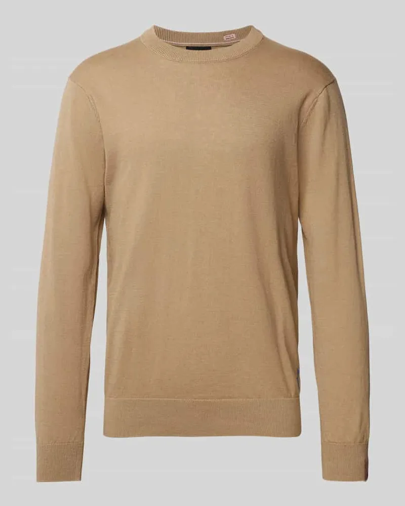 Scotch&Soda Regular Fit Strickpullover aus Leinen-Mix Beige