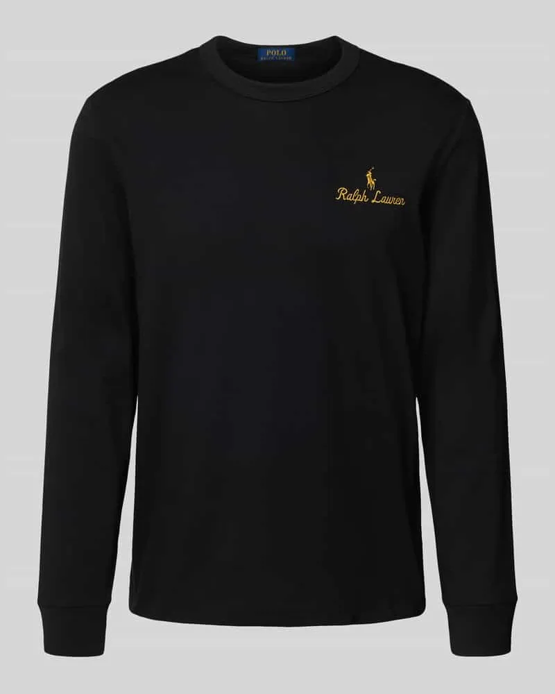 Ralph Lauren Longsleeve mit gerippten Abschlüssen Black