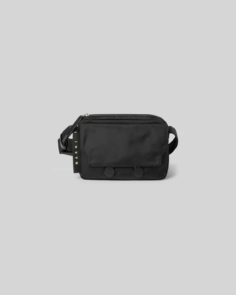 Marni Crossbody Bag mit Label-Detail Black