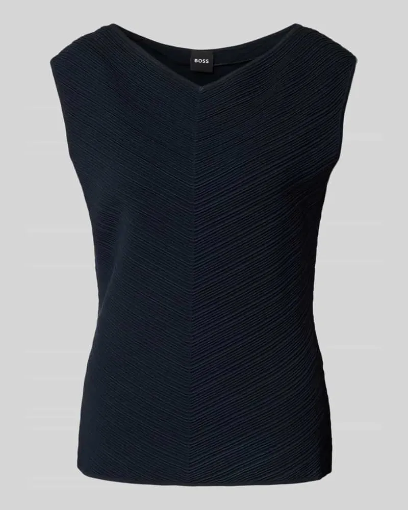 HUGO BOSS Blusentop aus Viskose-Mix Modell 'Faitini Marine