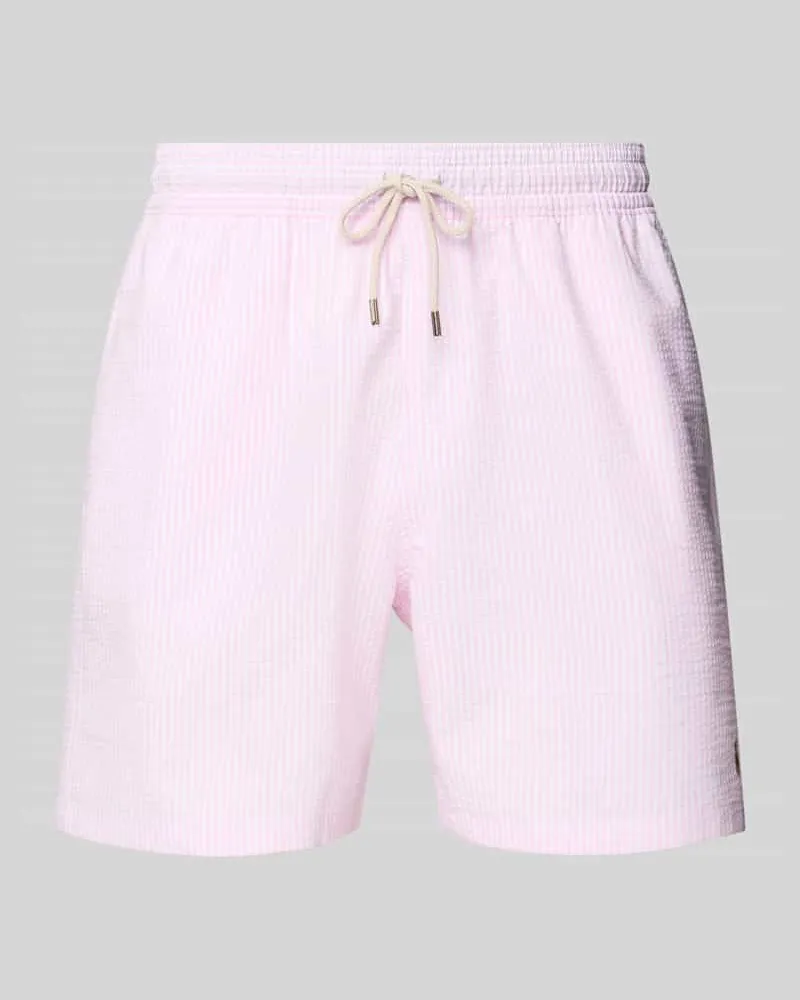Ralph Lauren Badehose mit Tunnelzug Modell 'TRAVELER Rosa