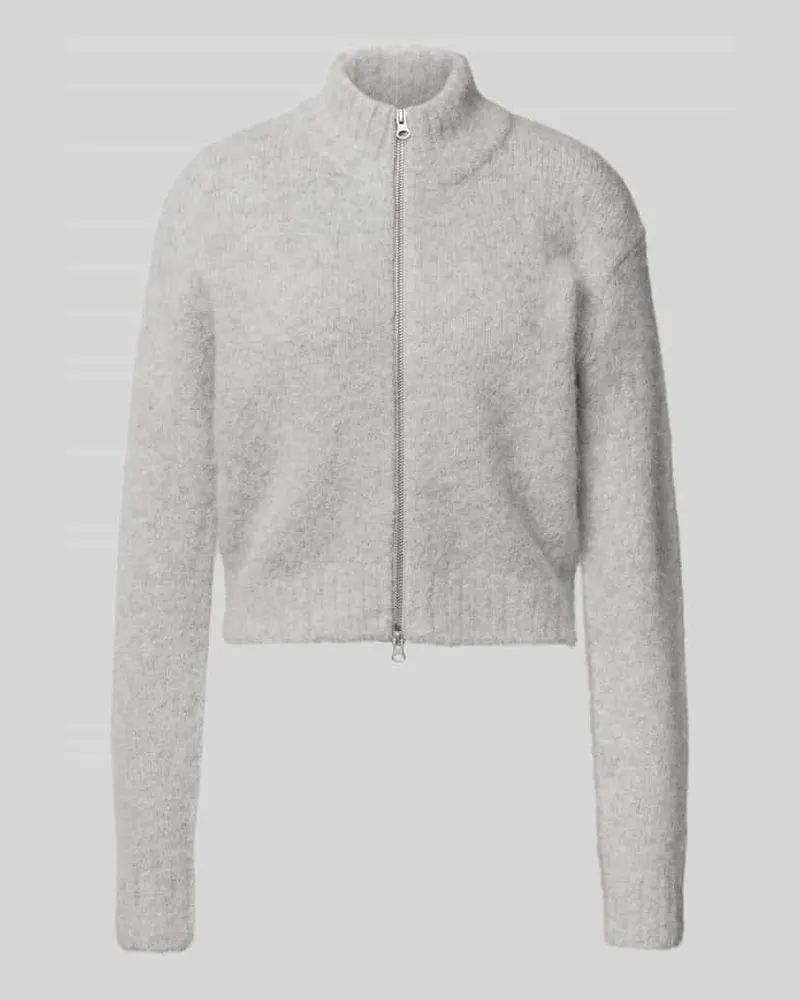 Samsøe & Samsøe Cardigan mit Zweiwege-Reißverschluss Modell 'JEANNE Hellgrau