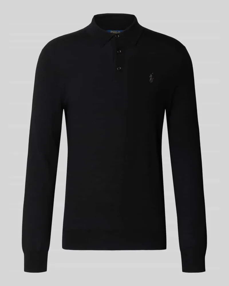 Ralph Lauren Regular Fit Pullover aus reiner Wolle Black