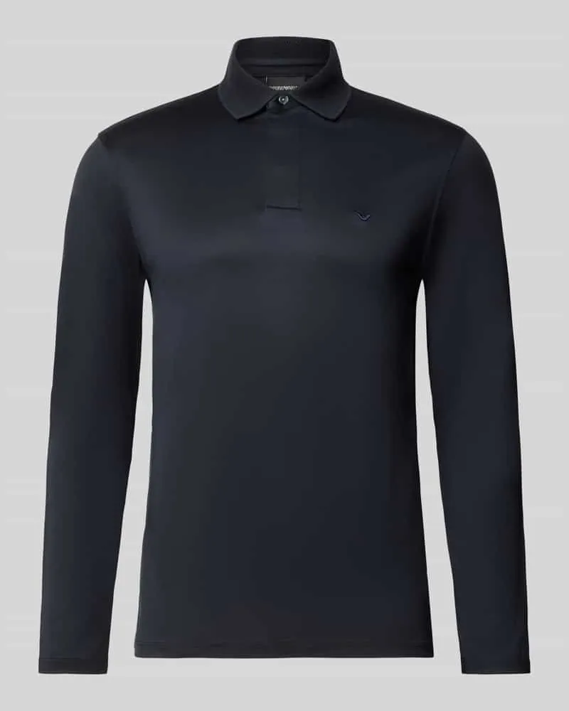 Emporio Armani Slim Fit Poloshirt aus Lyocell-Mix Marine