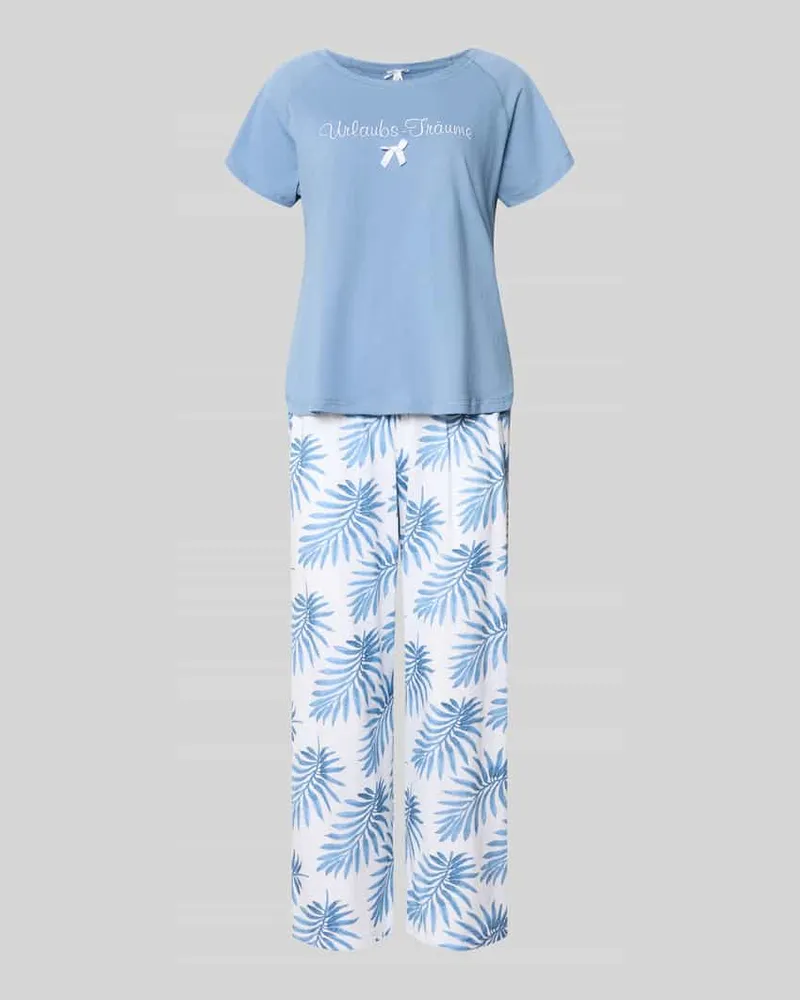 Louis & Louisa Regular Fit T-Shirt mit Zierschleife Blau