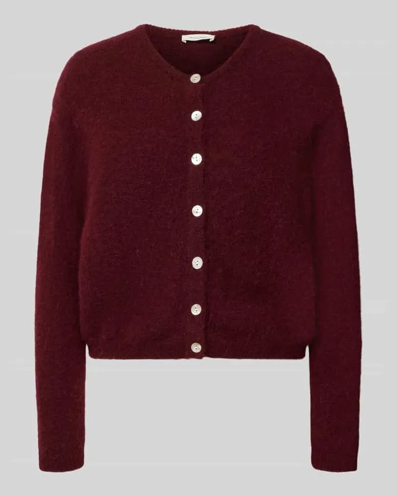 American Vintage Relaxed Fit Cardigan aus Woll-Alpaka-Mix Modell 'VITOW Bordeaux