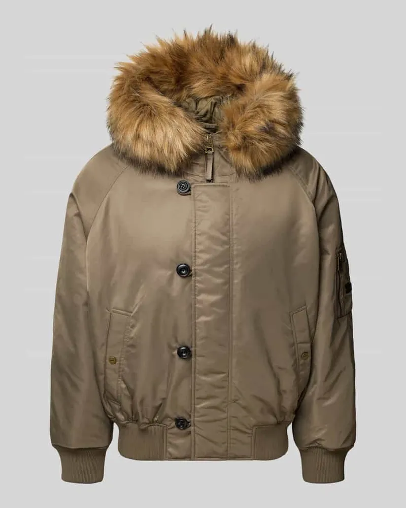 HUGO BOSS Comfort Fit Funktionsjacke im Bomber-Style Modell 'BRAKO2541 Mittelgrau