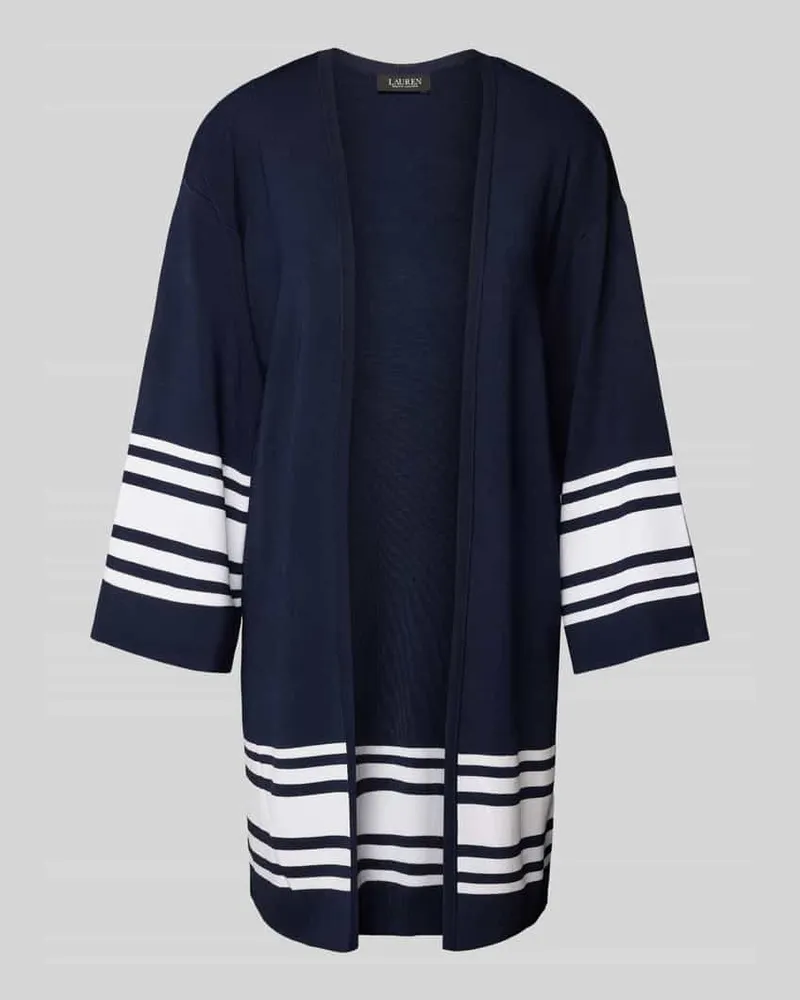 Ralph Lauren Longcardigan mit geripptem Abschluss Modell 'JABRET Dunkelblau