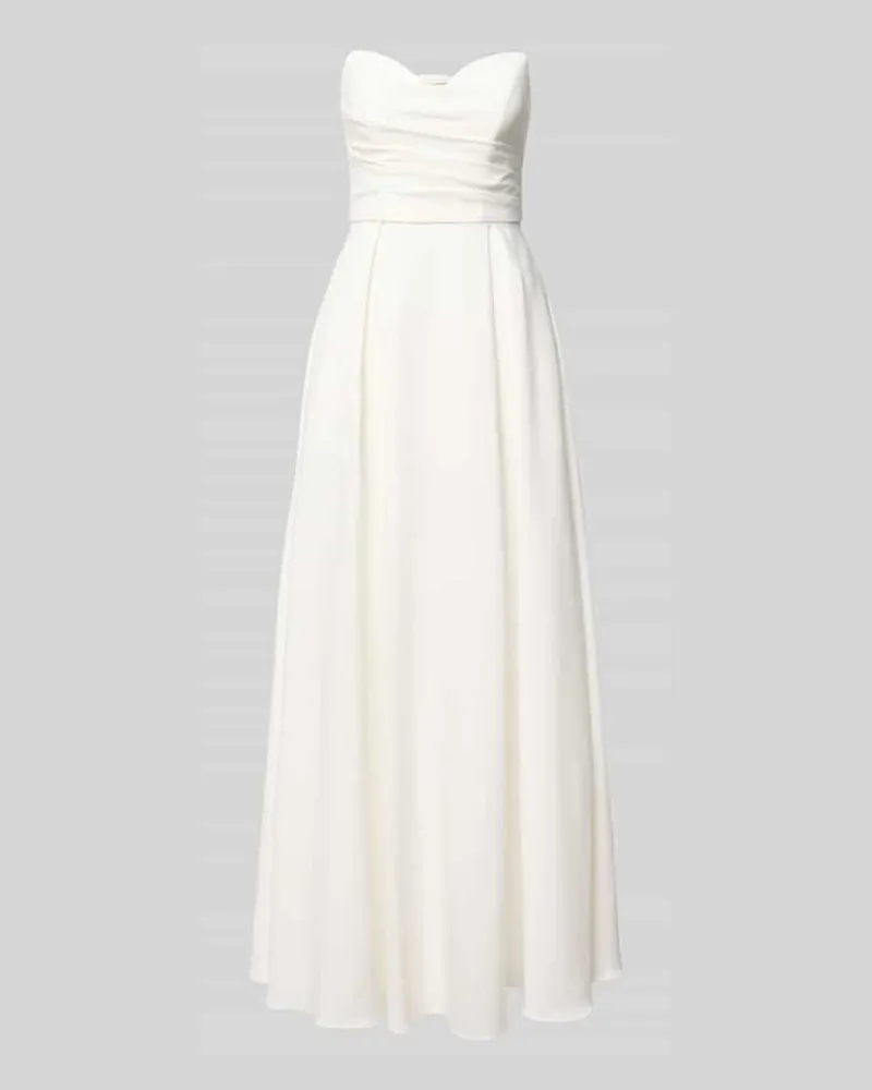 Laona Abendkleid mit Herz-Ausschnitt Offwhite