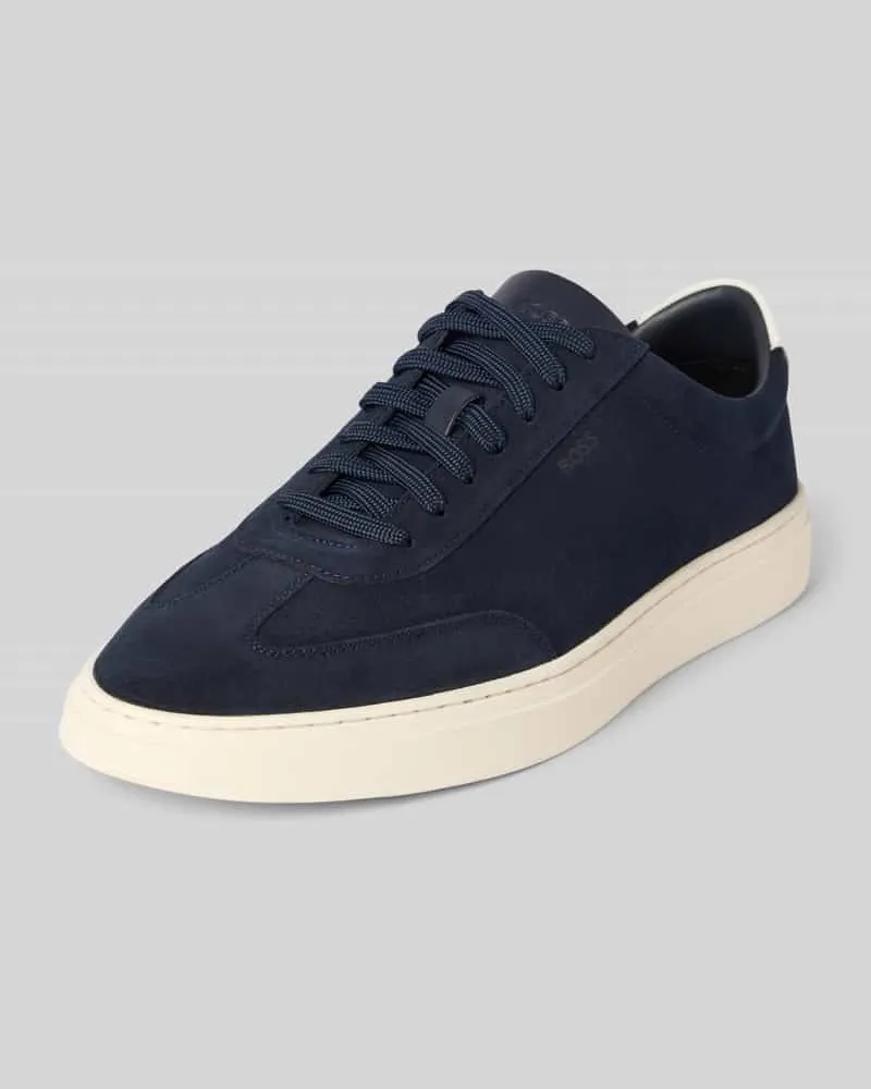 HUGO BOSS Low Top Sneakers aus Veloursleder Marine