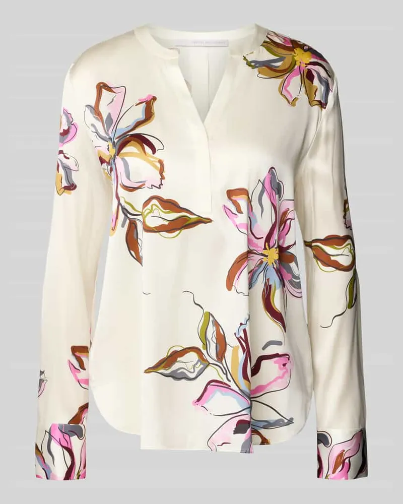 Herzen's Angelegenheit Regular Fit Bluse mit Tunikakragen Offwhite