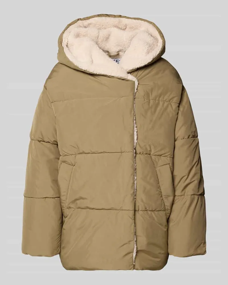 JAKE*S Steppjacke mit Futter aus Teddyfell Schilf