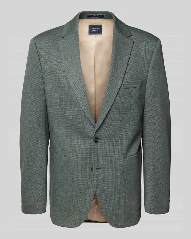 Christian Berg Regular Fit 2-Knopf-Sakko mit Reverskragen Hellgruen