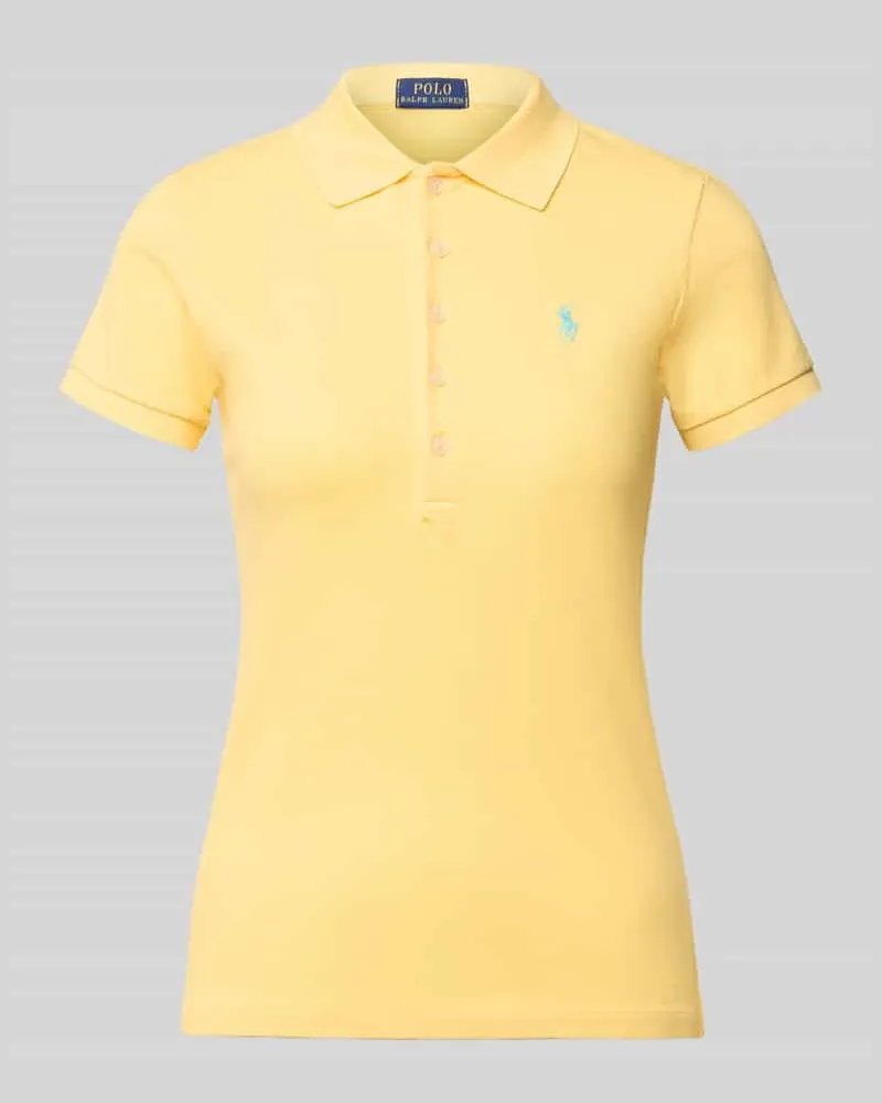 Ralph Lauren Regular Fit Poloshirt aus Baumwoll-Mix Modell 'JULIE Hellgelb