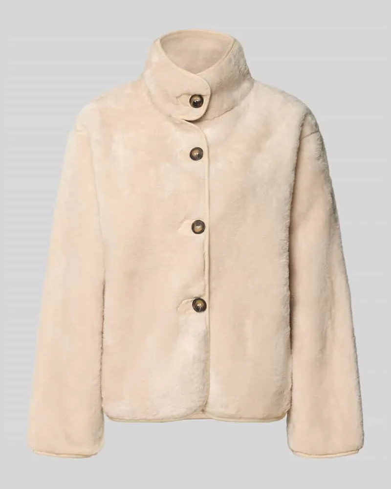 Suncoo Jacke aus Kunstfell mit Stehkragen Modell 'ELITE Beige