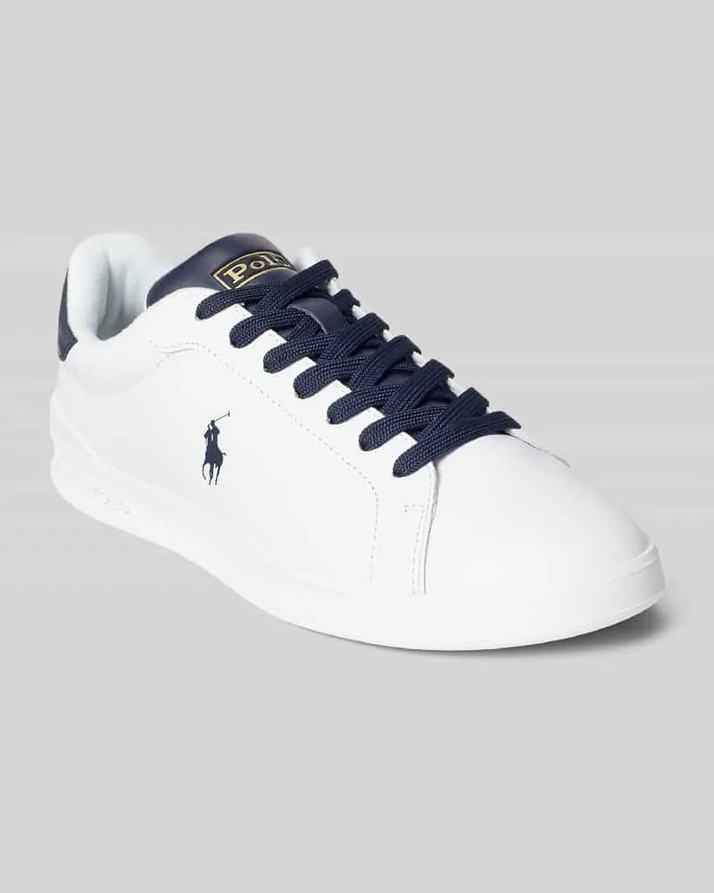 Ralph Lauren Low Top Sneaker aus echtem Leder Modell 'HERITAGE COURT II Weiss