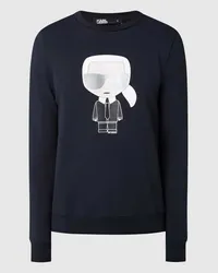 Karl Lagerfeld Sweatshirt mit Karl-Print Dunkelblau