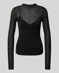 Gestuz Strickpullover mit V-Ausschnitt Modell 'Samea Black