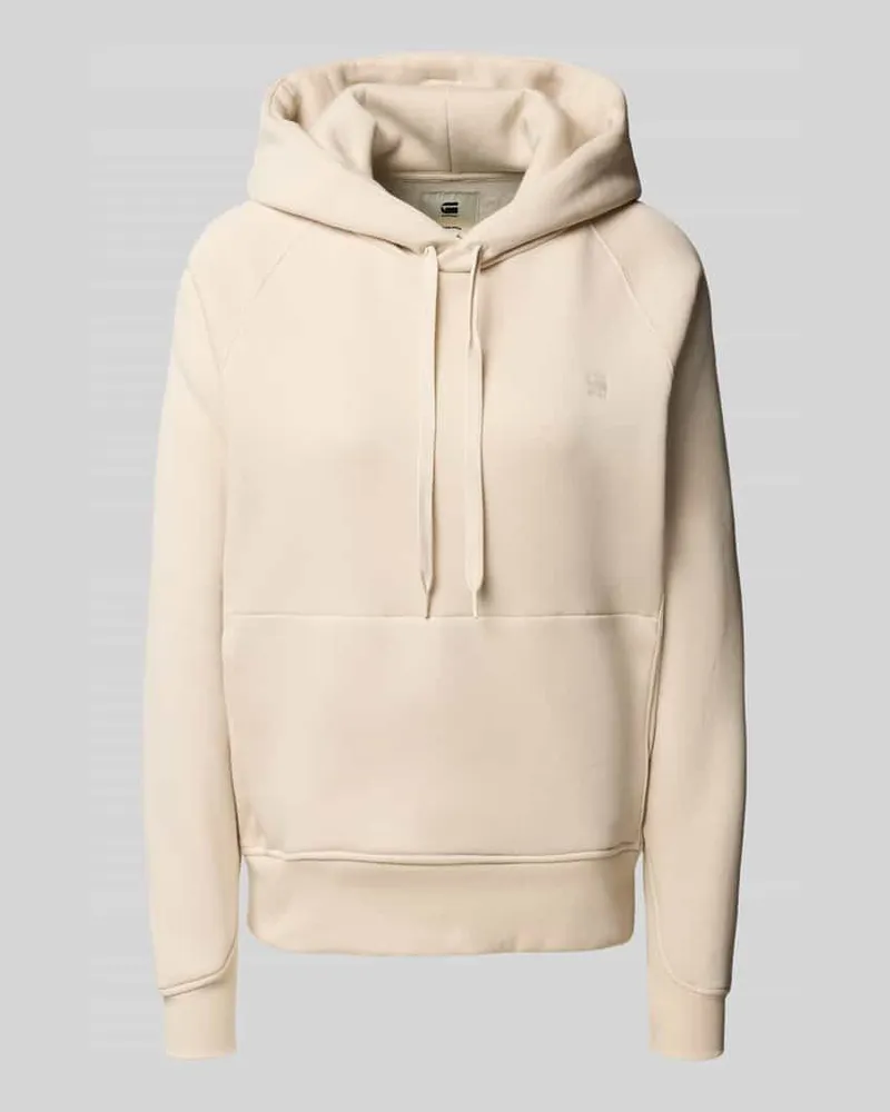 G-STAR RAW Hoodie mit Label-Stitching Offwhite