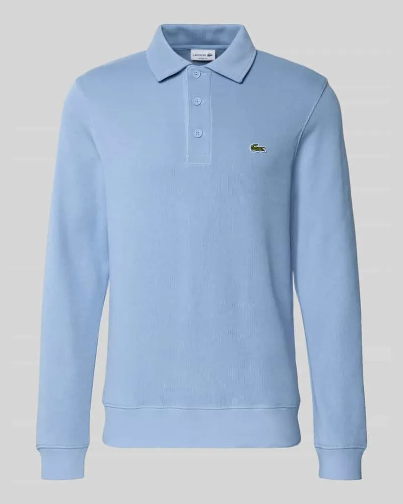 Lacoste Regular Fit Sweatshirt aus reiner Baumwolle Bleu