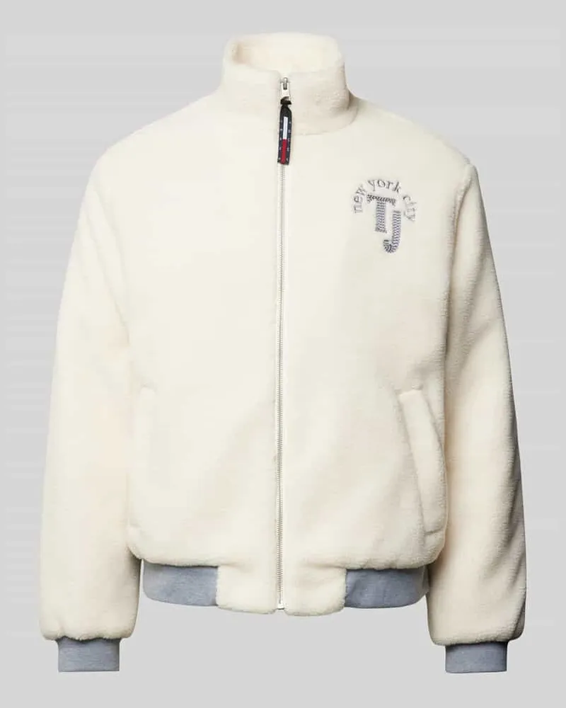 Tommy Hilfiger Bomberjacke aus Teddyfell Offwhite