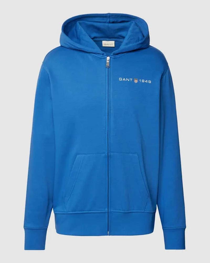 Gant Sweatjacke mit Label-Print Royal