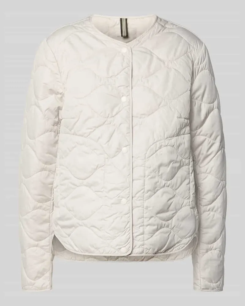 Camel Active Steppjacke mit Rundhalsausschnitt Offwhite