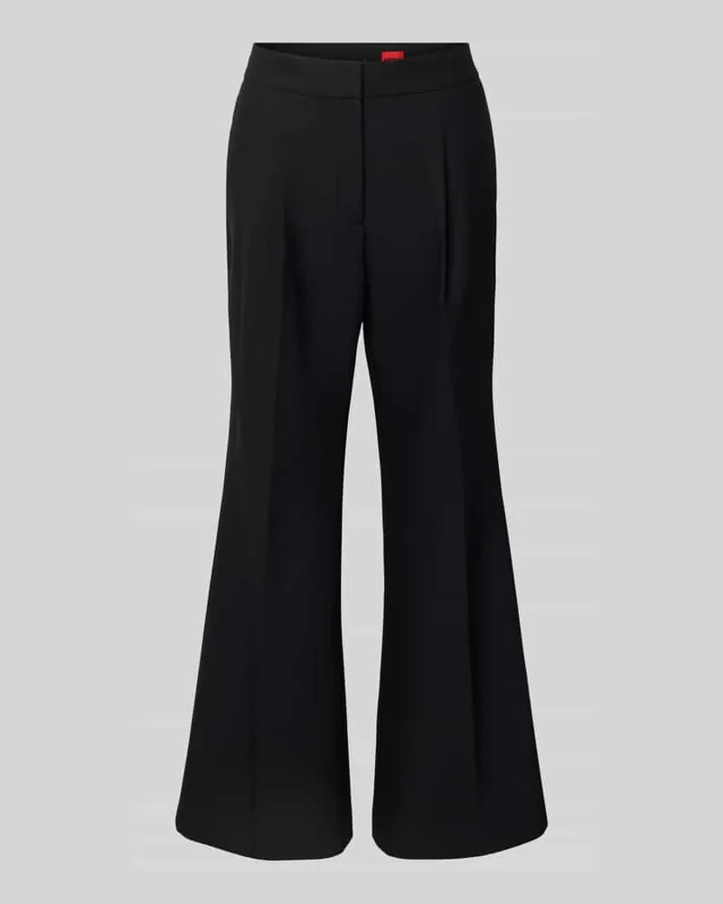HUGO BOSS Wide Leg Stoffhose mit Viskoseanteil Modell 'HAMAIA Black