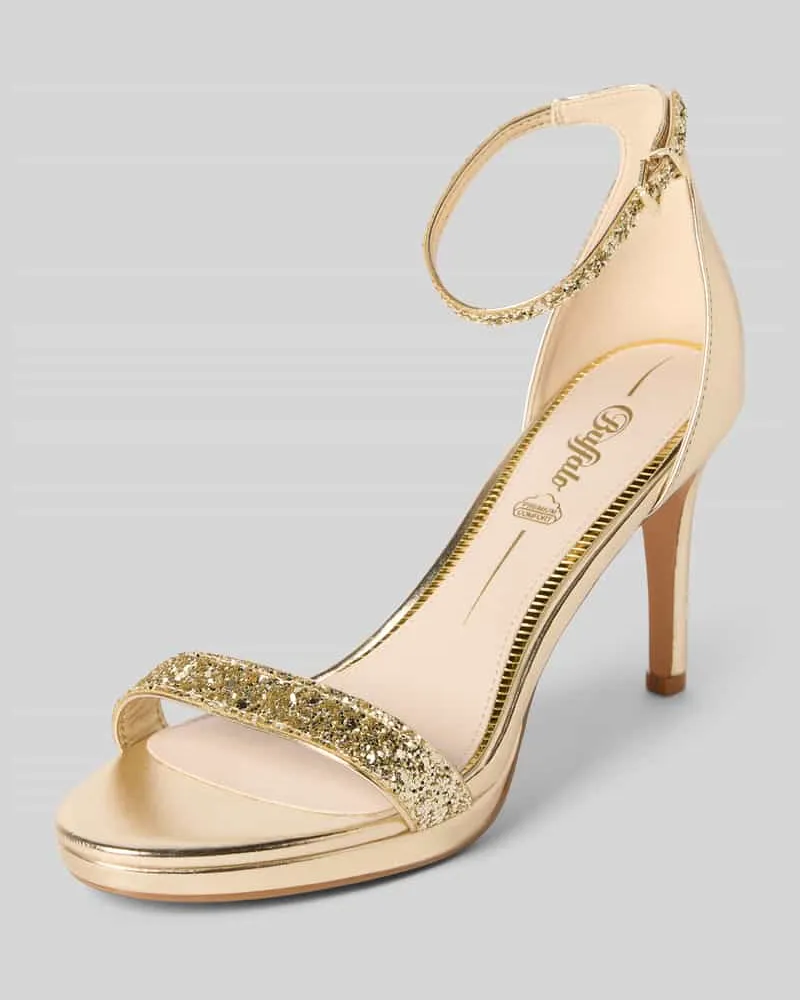 Buffalo Sandalette mit Pfennigabsatz Modell 'MONROE 2 Gold