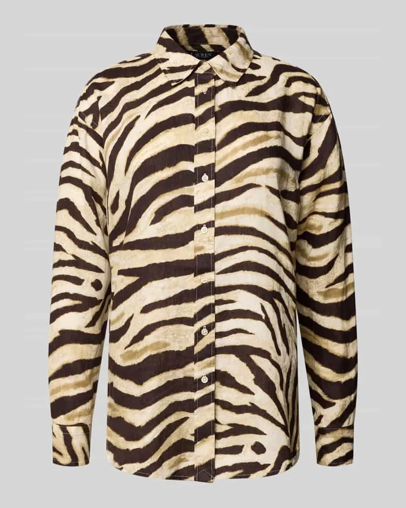 Ralph Lauren Regular Fit Bluse im Allover-Look Modell 'KOTTA Mittelbraun