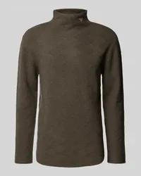 Emporio Armani Strickpullover mit Stehkragen Oliv