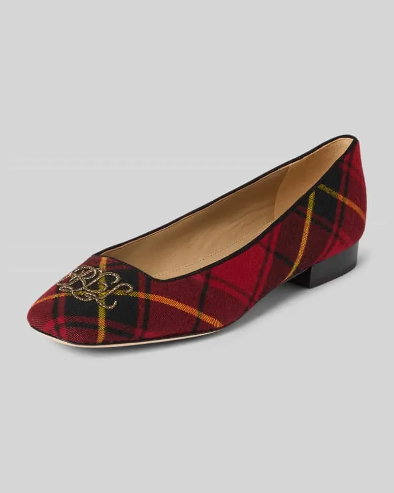 Ralph Lauren Ballerinas mit Label-Stitching Black