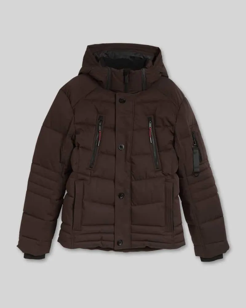 Tom Tailor Funktionsjacke mit Daunen-Steppung Dunkelbraun
