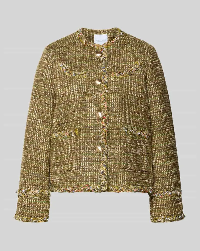 Rich&Royal Loose Fit Bouclé-Jacke mit Effektgarn Mittelbraun
