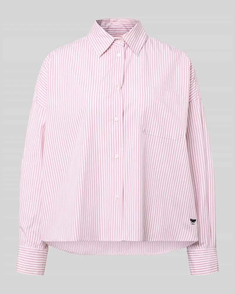 Max Mara Oversized Hemdbluse aus reiner Baumwolle Modell 'AUREO Rosa