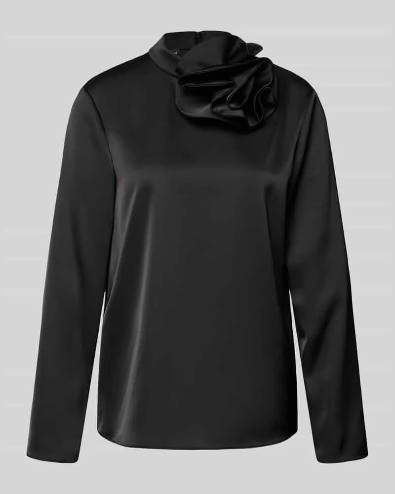 Emporio Armani Blusenshirt mit Rüschen-Detail Black