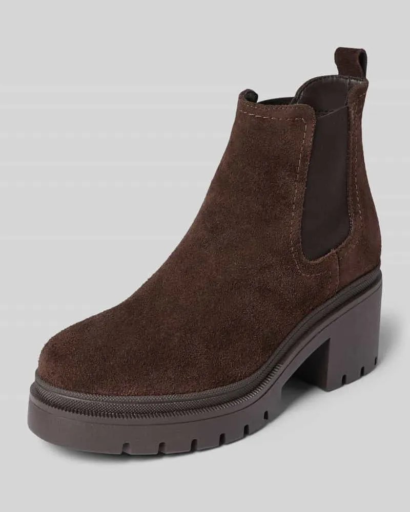 Tamaris Boots aus echtem Leder Dunkelbraun