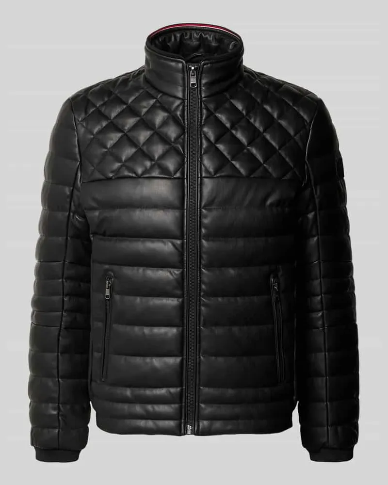 McNeal Regular Fit Steppjacke mit gefüttertem Stehkragen Black