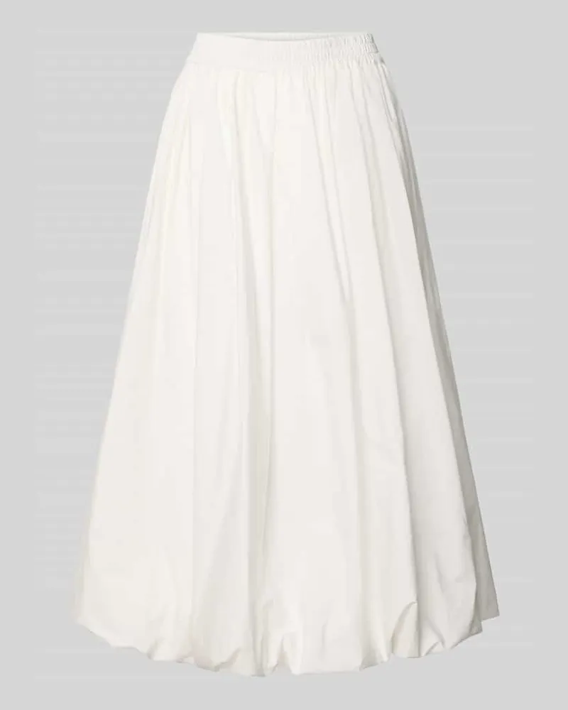 Max Mara Ausgestellter Maxi-Rock aus reiner Baumwolle Modell 'NUVOLE Weiss