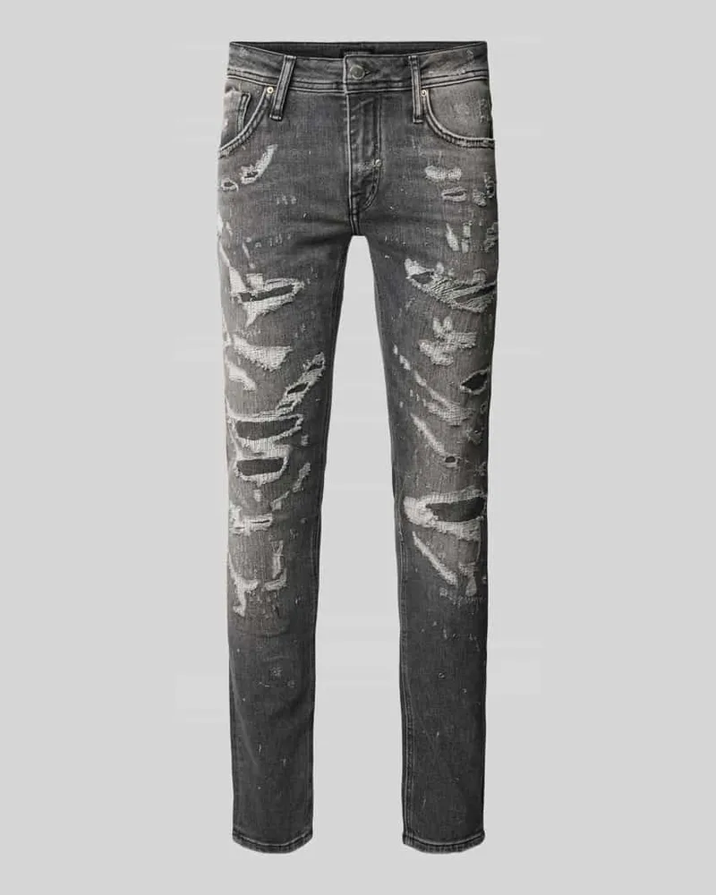 Antony Morato Tapered Fit Jeans im Destroyed-Look Black