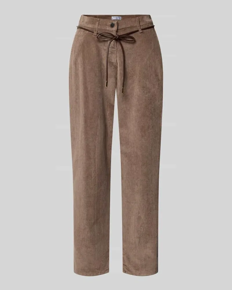 Brax Comfort Fit Weite Hose aus Baumwoll-Modal-Mix Modell 'Carrie Taupe